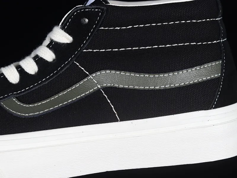All categories Vans Vans series Vans Mid Vans China Vans SK8-Hi Vans olive green side stripes classic mid-top skateboard shoes VN0A391F0XB